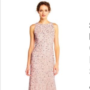 Adrianna Papell Blush sequin long dress